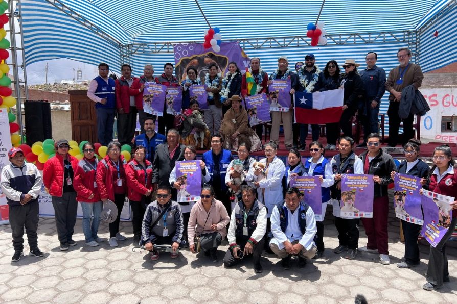 Ministerios de Salud de Chile y Bolivia realizan hito bilateral de vacunación contra la rabia en Pisiga